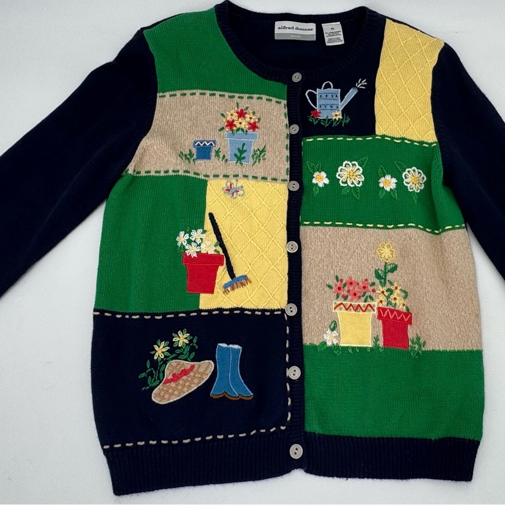Vintage 90’s Alfred Dunner PS Garden Cardigan | Cottagecore Floral Knit